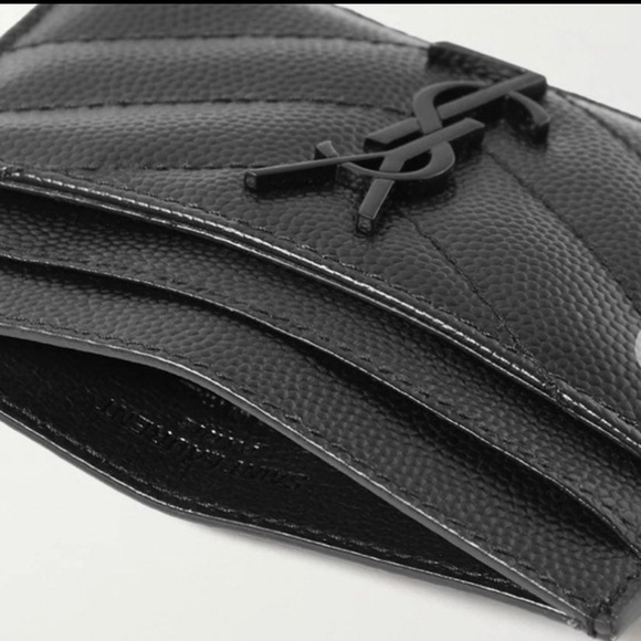 Authentic Saint Laurent Monogram Card Case BLACK - Picture 2 of 9